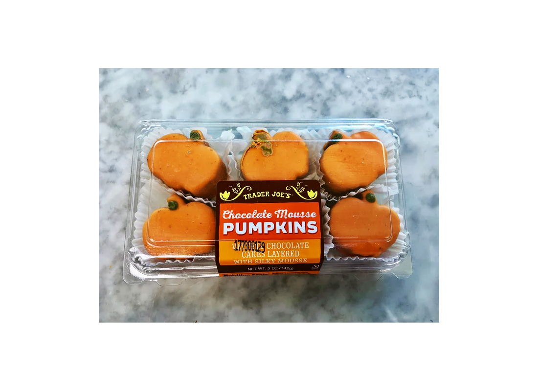 trader joe's chocolate mousse pumpkins