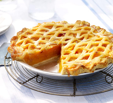 LatticeTopped Peach Pie Family Circle LatticeTopped Peach Pie Family Circle