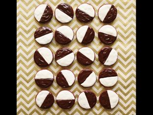 Red Velvet Black and White Cookies