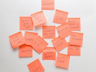 New Year Resolutions Post-It Notes
