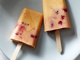 frozen sunrise pops on plate
