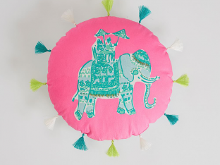 Elephant Bazaar Pillow