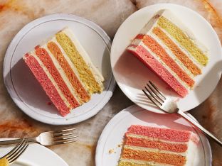 pink lemonade cake ombre dessert
