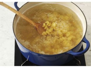 Pasta in boiling water