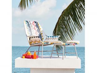 All-Weather Wicket Colorblock Woven Outdoor Lounge Set