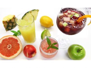 sangria, pineapple lemon refresher, and señorita