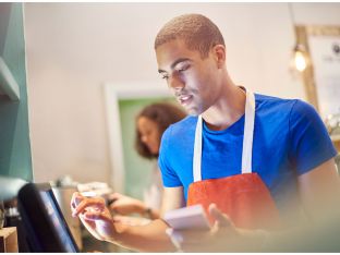 teen working