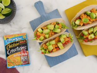Buffalo chicken tacos with StarKist