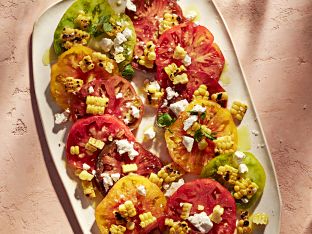 heirloom tomato and corn salad