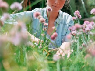 woman gardening