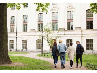 students on campus