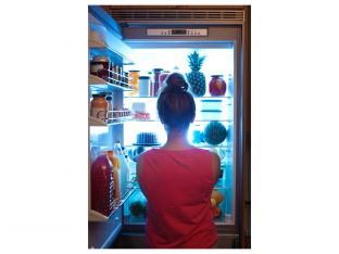 woman looking for a snack