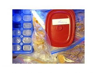 food in freezer