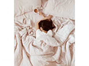 sleeping in bed