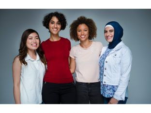 diverse group of smiling women