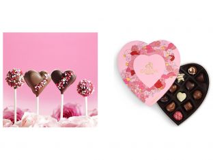 Godiva Valentine's Day Freshly Made Heart Fudge Pops and Heart Chocolate Gift Box