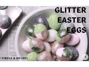glitter easter eggs