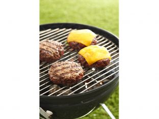 cheeseburgers on a grill