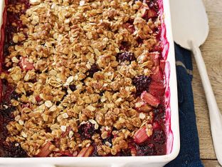 Blackberry-Rhubarb Cobbler