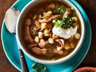 Chicken Chili with Cilantro Pesto