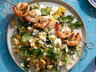 Mexican Elote Salad with Shrimp
