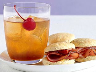 Chive Biscuits with Ham