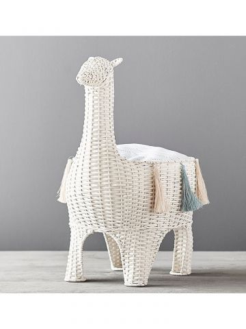 Llama Shaped Wicker Storage