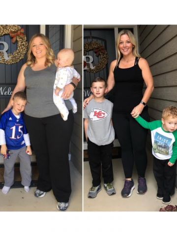 Amy Reinecke Before and After With Kids