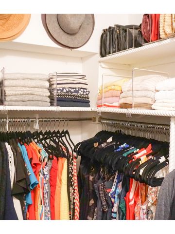 Dori's Master Closet AFTER shelves