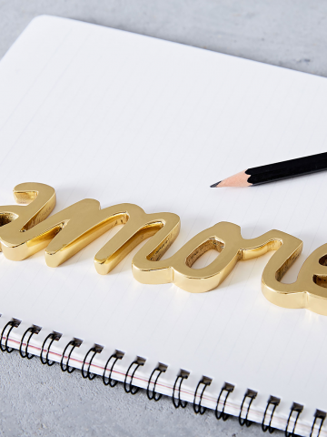 Brass Word Object – Amore