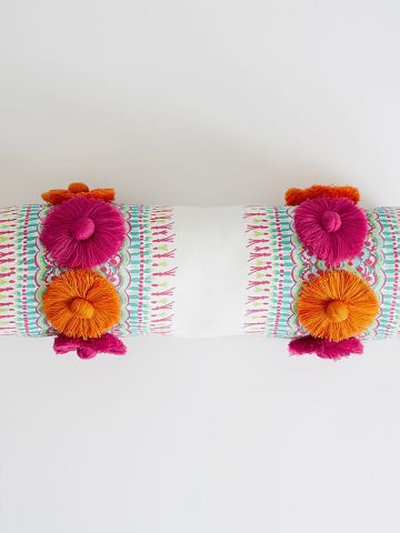 Pom Pom Bolster Pillow