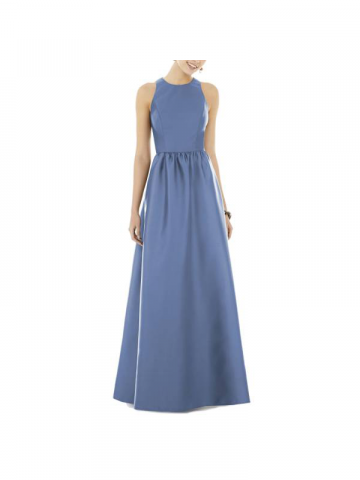 Alfred Sung blue prom gown