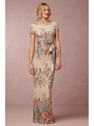 Anthropologie floral prom gown