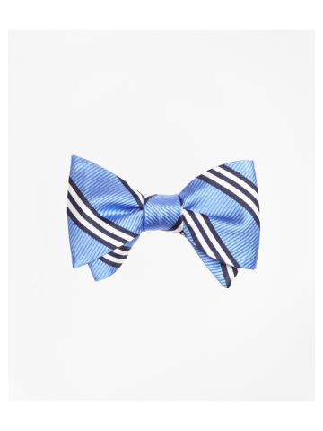 Brooks Brothers light blue stripe bow tie