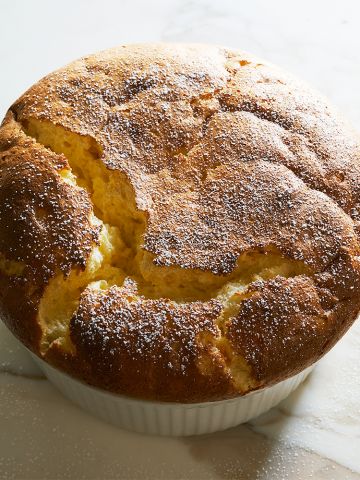 tangerine souffle birds-eye view