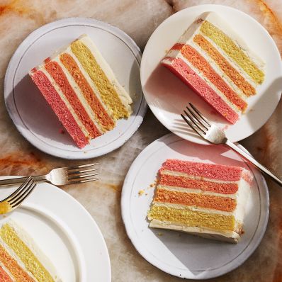 pink lemonade cake ombre dessert