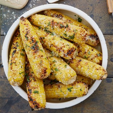 Corn on the Cob with Basil-Parmesan Butter