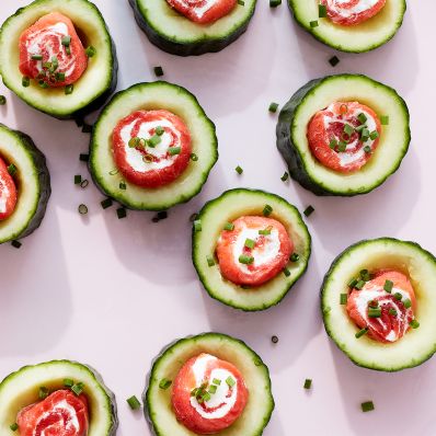 Salmon Cucumber Bites