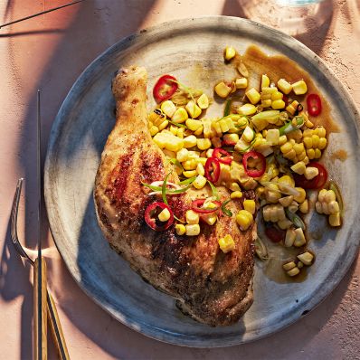 chicken with sesame-ponzu citrus sauce
