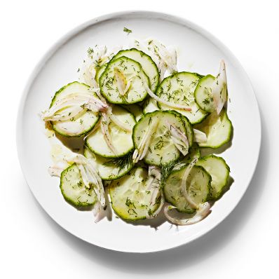 cucumber salad with shallot and dill