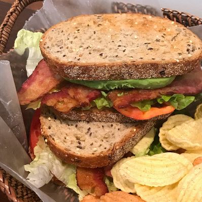 blat sandwiches and chips