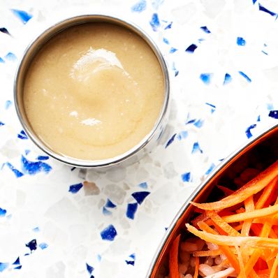 miso vinaigrette in ramekin
