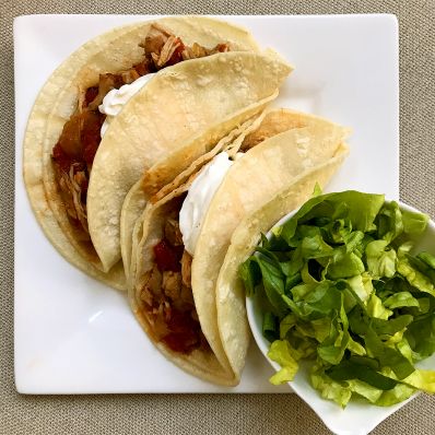 chicken tacos with corn tortillas