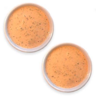 spicy remoulade in ramekins