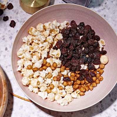sweet popcorn mix in bowl
