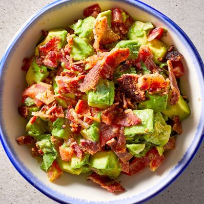 bacon-tomato guacamole in bowl