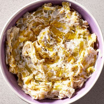 leek-sour cream dip