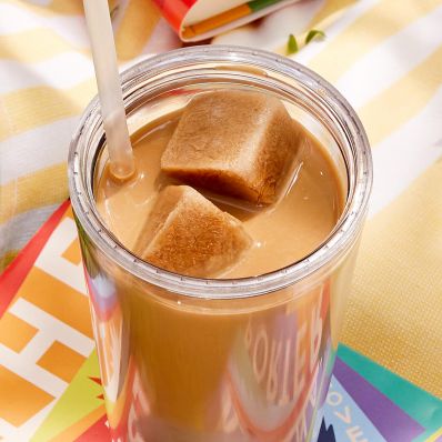 iced coffee with coffee-infused ice cubes