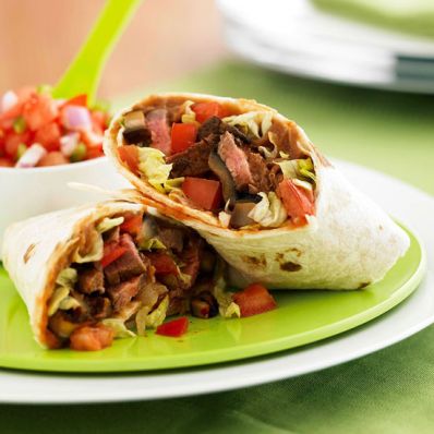 Steak and Mushroom Burrito