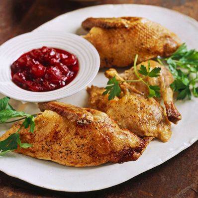 Roast Duck with Cranberry Chutney